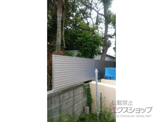 佐賀県佐賀市ののフェンス・柵 ミエーネフェンス 目隠しルーバータイプ 自由柱施工 施工例