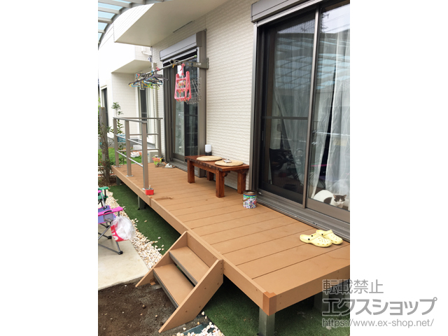 千葉県野田市ののウッドデッキ リウッドデッキ 200 施工例