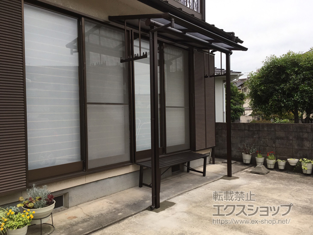 大分県大分市ののテラス屋根 プレシオステラス F型 テラスタイプ 単体 積雪〜20cm対応 施工例