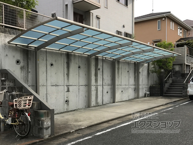 福岡県糸島市ののカーポート レイナポートグラン 縦連棟　積雪〜20cm対応 施工例