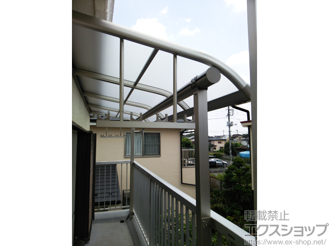 東京都立川市ののバルコニー・ベランダ屋根 プレシオステラス R型 屋根タイプ 単体 積雪〜20cm対応 施工例