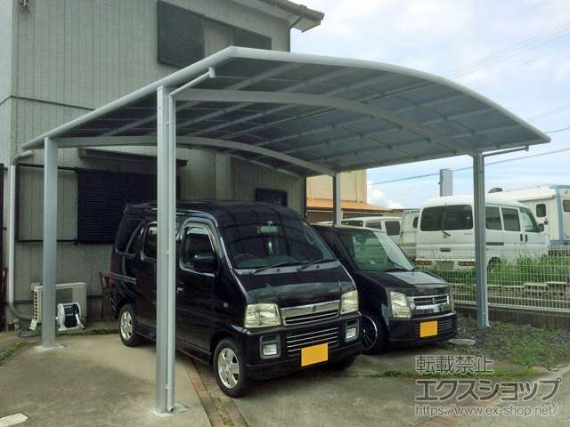 和歌山県橋本市ののカーポート ネスカR (ラウンドスタイル) ワイド 積雪〜20cm対応 施工例
