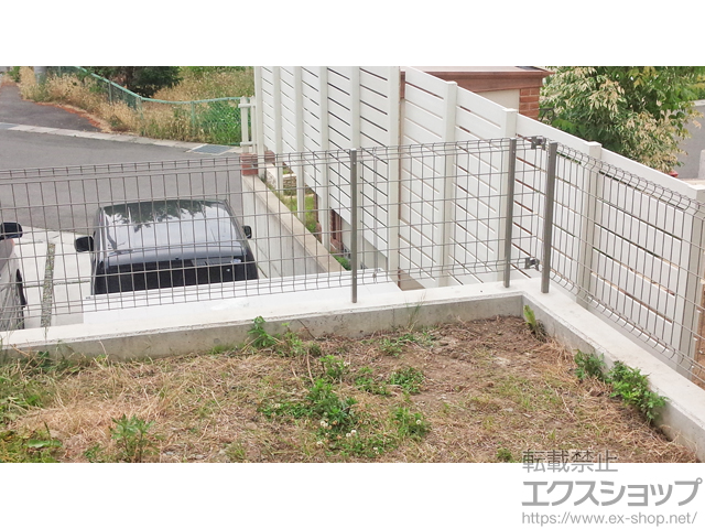 長野県中野市ののフェンス・柵 ハイグリッドフェンスUF8型 フリーポールタイプ 施工例