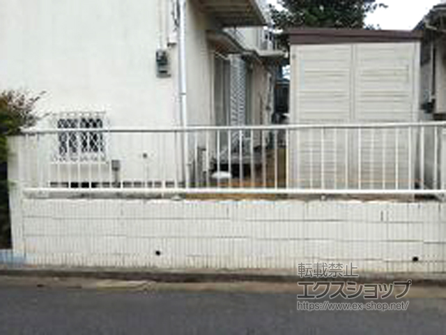 千葉県富里市ののフェンス・柵 ミエッタフェンス 防犯たて格子タイプ 自由柱 施工例