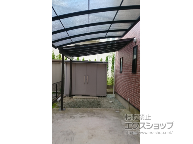 宮城県名取市ののテラス屋根 スピーネ F型 1500 テラスタイプ 単体 積雪〜50cm対応 施工例