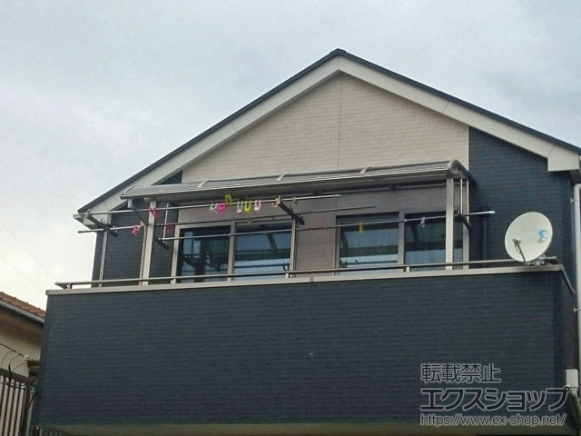 千葉県八千代市ののバルコニー・ベランダ屋根 プレシオステラス R型 バルコニー屋根 単体 積雪〜20cm対応 施工例