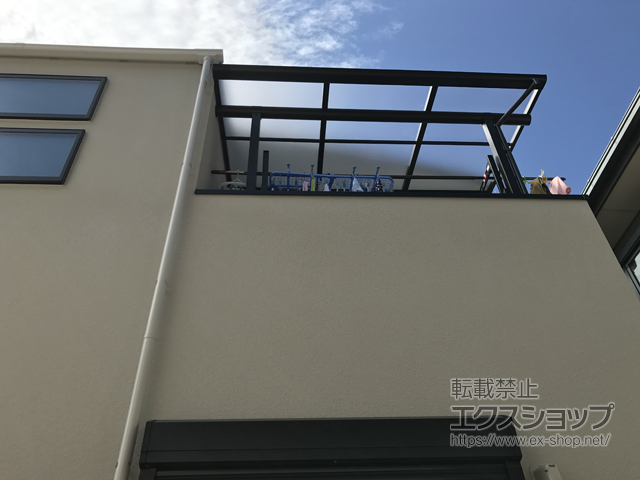 東京都清瀬市ののバルコニー・ベランダ屋根 プレシオステラス F型  屋根タイプ 単体 積雪〜20cm対応 施工例