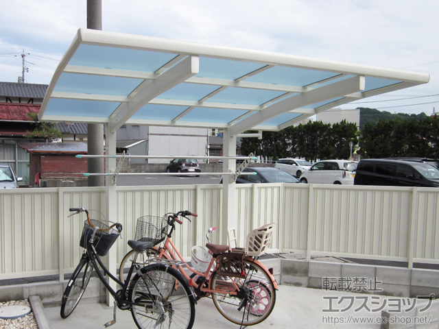 岡山県玉野市ののサイクルポート・駐輪場 レイナポートグランミニ 積雪〜20cm対応 施工例