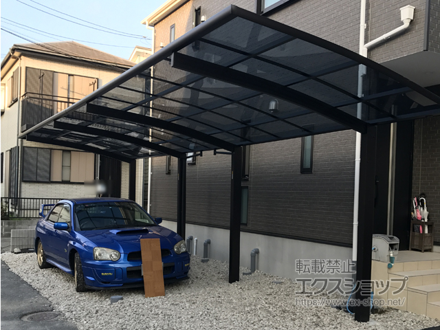 神奈川県横須賀市ののカーポート プレシオスポート 縦連棟 積雪〜20cm対応 施工例