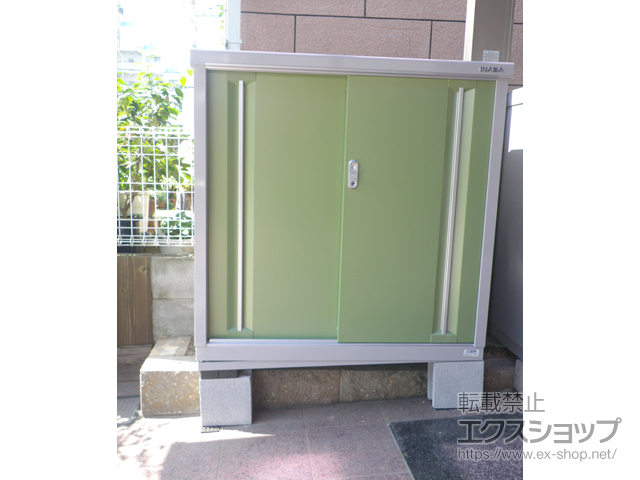 大阪府茨木市のの物置・屋外倉庫 シンプリー 一般型 1100×515×1103 MJX-115B-LG 施工例