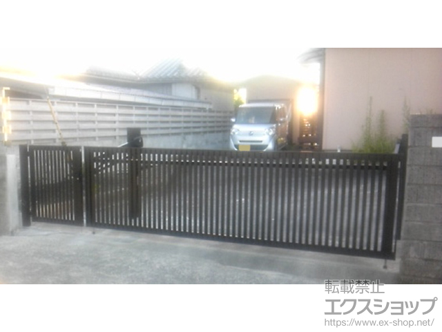 鹿児島県南さつま市ののカーゲート ワイドオーバードアS4型 電動式 施工例