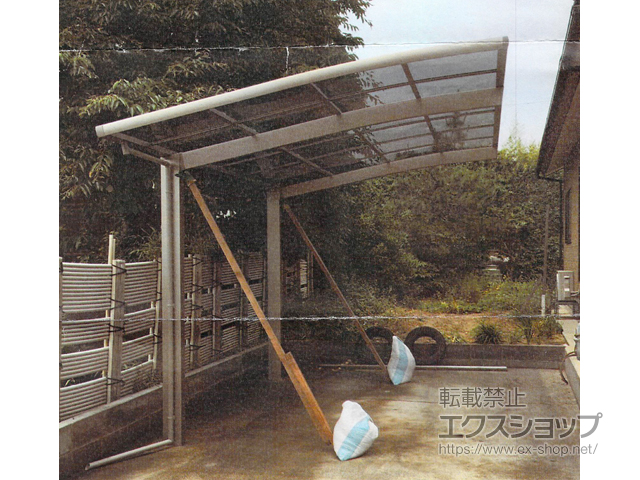 石川県羽咋郡志賀町ののカーポート ネスカR (ラウンドスタイル) 積雪〜20cm対応 施工例