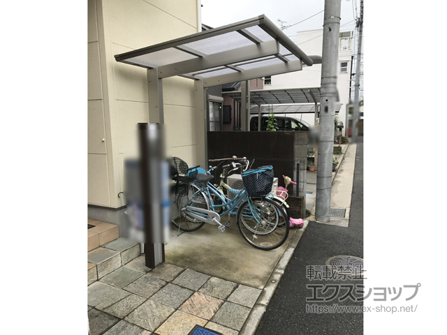 大阪府柏原市ののサイクルポート・駐輪場 エフルージュグランミニ 積雪〜20cm対応 施工例