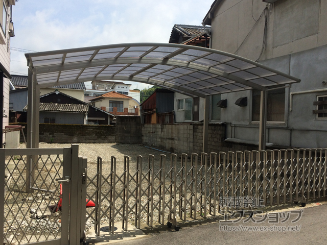 広島県東広島市ののカーゲート レイオス1型 ノンレール 片開き 62S 施工例