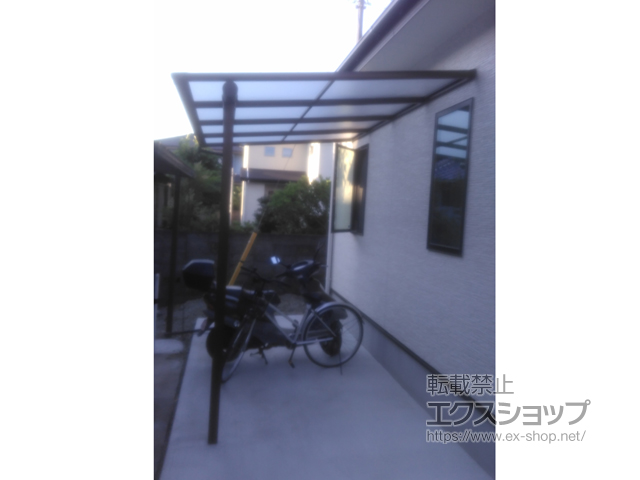 静岡県沼津市ののテラス屋根 プレシオステラス F型 テラスタイプ 単体 積雪〜20cm対応 施工例