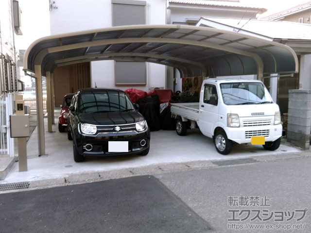 神奈川県横須賀市のLIXIL リクシル（トステム）のカーポート テールポートシグマIII ワイド 延長 積雪〜20cm対応 施工例