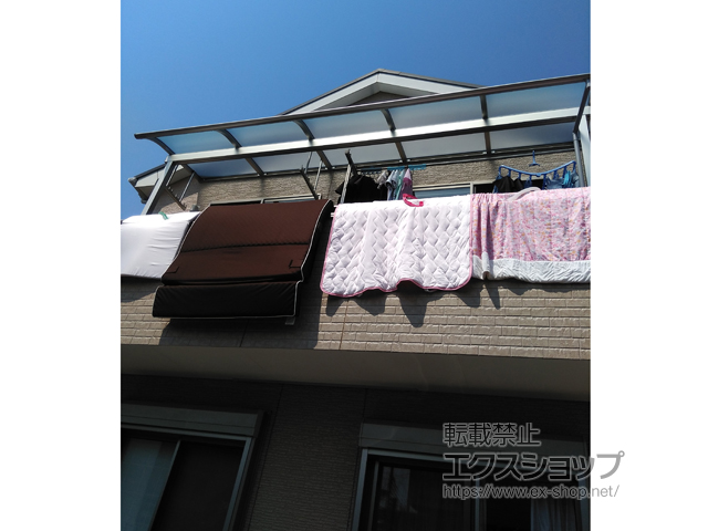 千葉県船橋市ののバルコニー・ベランダ屋根 ヴェクターテラス R型 屋根タイプ 単体 積雪〜20cm対応 施工例