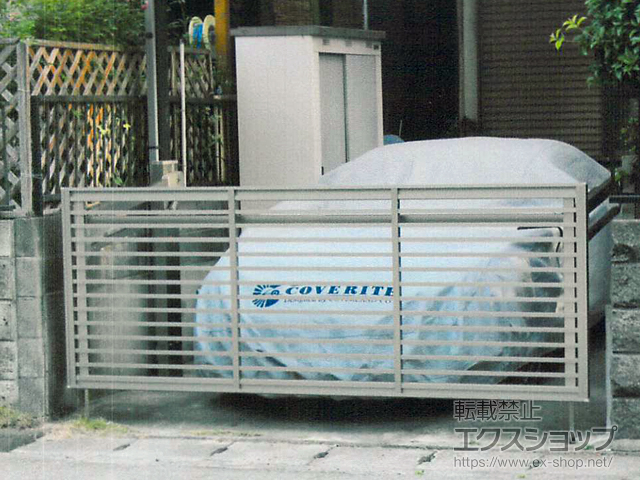 兵庫県たつの市ののカーゲート オーバードアS1型 手動式 施工例