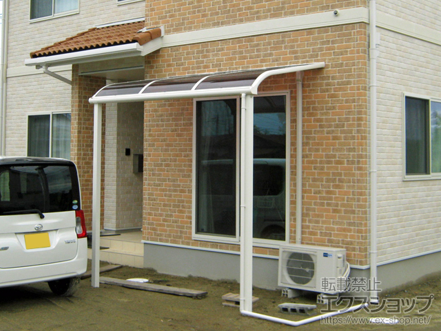 宮城県遠田郡美里町ののテラス屋根 ヴェクターテラス R型 テラスタイプ 単体 積雪〜20cm対応 施工例