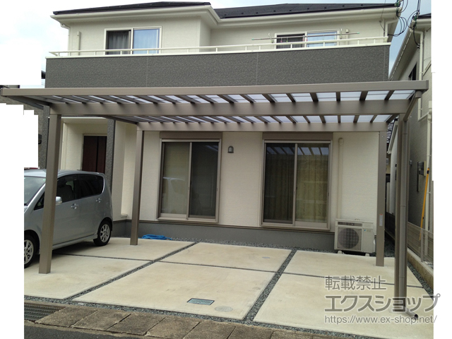 京都府綾部市ののカーポート ソルディーポート 1500 2台用 積雪〜50cm対応 施工例