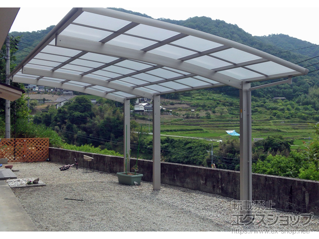 岡山県高梁市ののカーポート レイナポートグラン 延長　積雪〜20cm対応 施工例