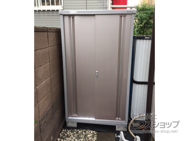 東京都板橋区のの物置・屋外倉庫 シンプリー 一般型 1100×615×1903 MJX-116E-P-AR 施工例