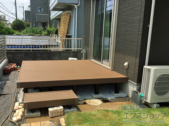 千葉県柏市ののウッドデッキ リウッドデッキ 200 施工例