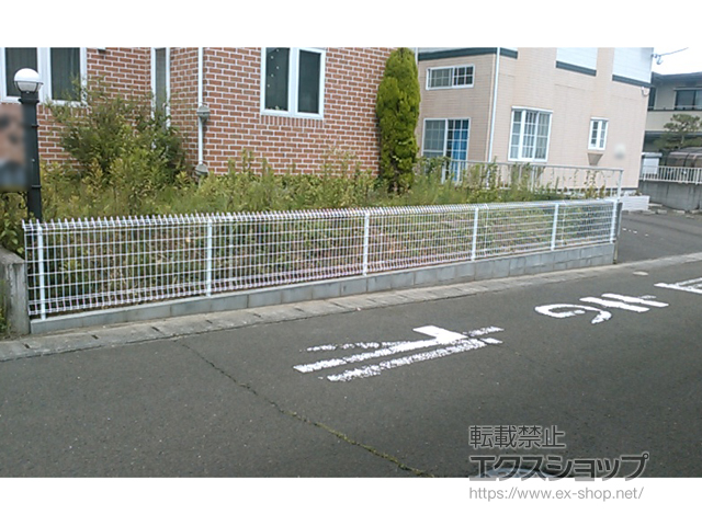 宮城県仙台市ののフェンス・柵 メッシュフェンス G10-R 自由柱 施工例