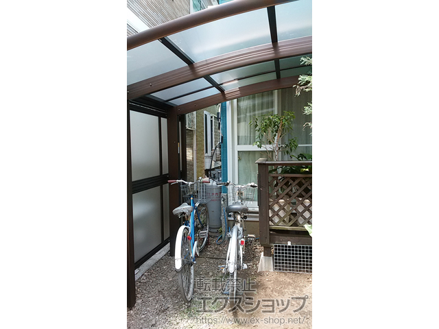 東京都町田市ののサイクルポート・駐輪場 レイナポートグランミニ 積雪〜20cm対応＋レイナポートグランミニ サイドパネル 施工例