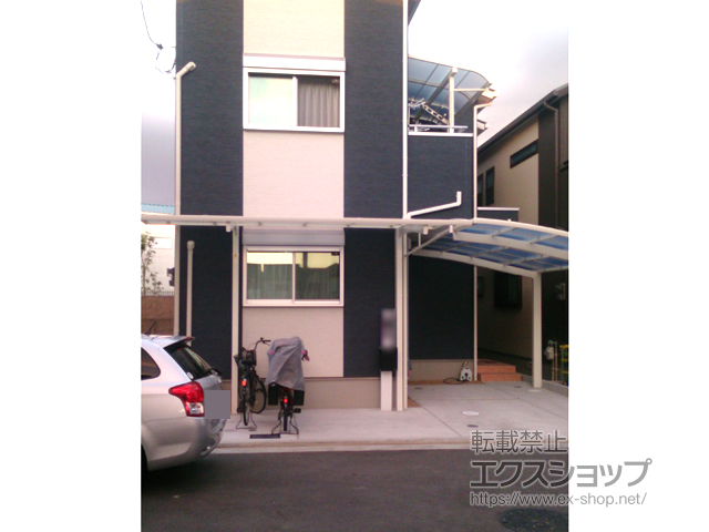 大阪府堺市ののカーポート ネスカR (ラウンドスタイル) 積雪〜20cm対応 施工例