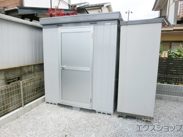 東京都あきる野市のの物置・屋外倉庫 断熱物置 ネクスタプラス ドアタイプ 一般型 1790×1370×2075 NXP-25SD-MG 施工例