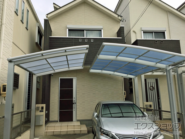 愛知県名古屋市ののカーポート ネスカR (ラウンドスタイル) 積雪〜20cm対応 施工例