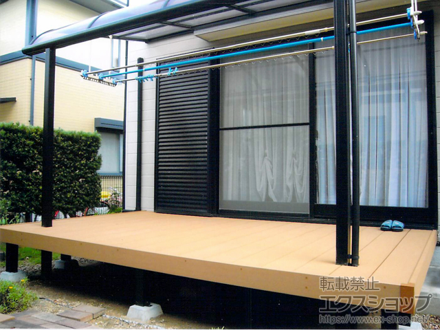 福岡県古賀市ののウッドデッキ リウッドデッキ 200 施工例