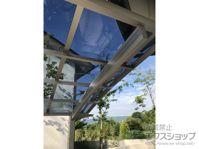 京都府京都市ののテラス屋根 プレシオステラス R型 テラスタイプ 単体 積雪〜20cm対応 施工例