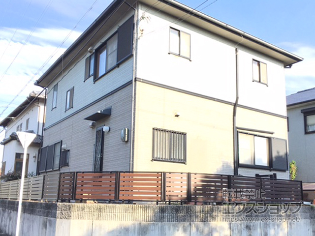 大阪府泉佐野市ののフェンス・柵 モクアルフェンス 横板タイプ 自由柱施工 施工例