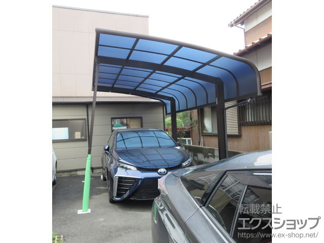 山口県周南市ののカーポート レイナキャップポートグラン　積雪〜20cm対応＋着脱式サポート 標準・ハイルーフ兼用 2本入り×1セット 施工例