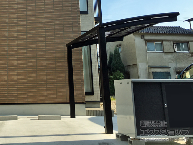 大阪府羽曳野市ののサイクルポート・駐輪場 ネスカRミニ (ラウンドスタイル) 積雪〜20cm対応 施工例