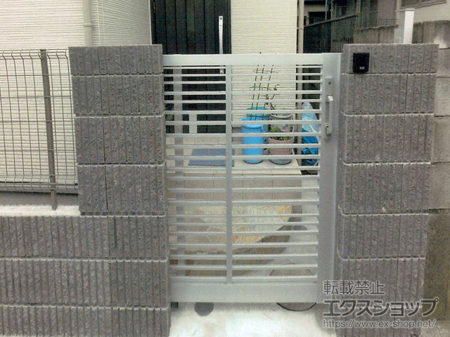 神奈川県横浜市のの門扉 アーキスライドA型 単色 片引き 施工例