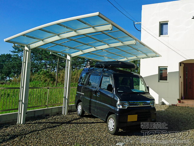 鹿児島県鹿児島市ののカーポート レイナポートグラン 延長　積雪〜20cm対応 施工例