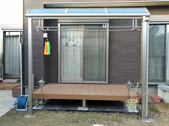 栃木県佐野市ののテラス屋根 ヴェクターテラス R型 テラスタイプ 単体 積雪〜20cm対応 施工例