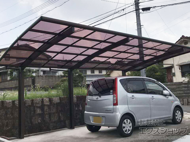 岡山県岡山市ののカーポート レイナポートグラン 延長　積雪〜20cm対応 施工例