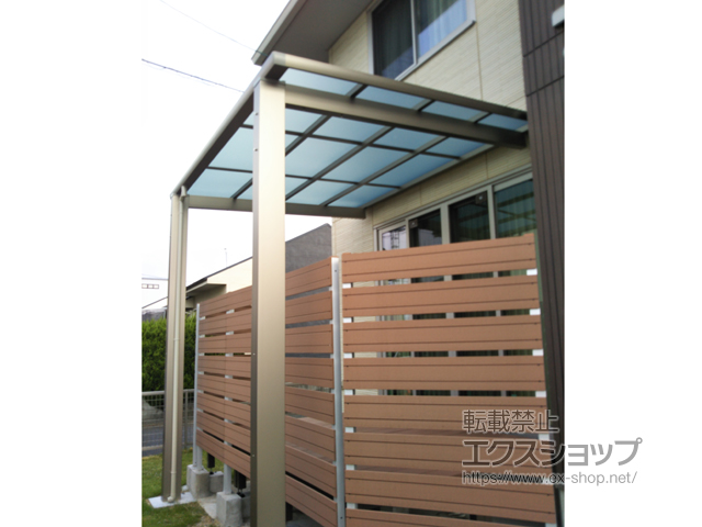 福岡県久留米市ののテラス屋根 レボリューD テラスタイプ 単体 積雪〜20cm対応 施工例