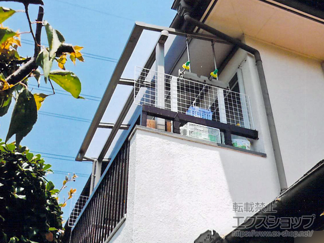 奈良県北葛城郡王寺町ののバルコニー・ベランダ屋根 スピーネ F型 屋根タイプ 単体 積雪〜20cm対応 施工例