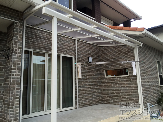福岡県糟屋郡宇美町ののテラス屋根 ヴェクターテラス F型 テラスタイプ 単体 積雪〜20cm対応 施工例