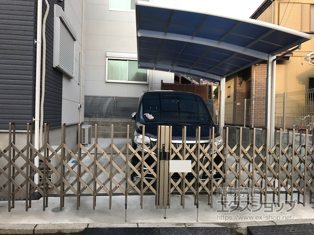 神奈川県横浜市ののカーゲート トリップゲート NC型 ノンキャスター 両開き 56W(28S+28M) 施工例