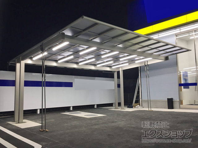 和歌山県和歌山市ののカーポート エフルージュツインEX 後方支持タイプ 積雪〜20cm対応 施工例
