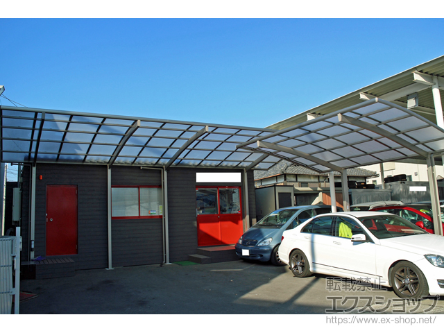 京都府京都市ののカーポート ネスカR (ラウンドスタイル) 縦連棟 積雪〜20cm対応 施工例