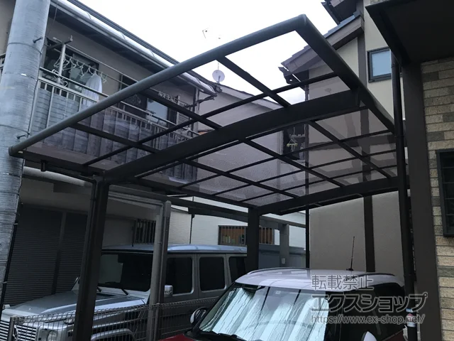 京都府京都市のLIXIL(リクシル)のカーポート ネスカR (ラウンドスタイル) 積雪～20cm対応 施工例