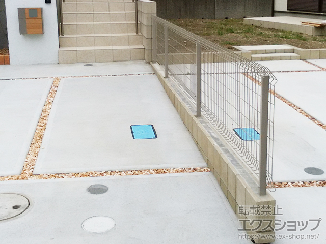 千葉県野田市ののフェンス・柵 メッシュフェンス G10-R 自由柱 施工例