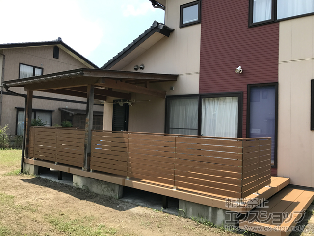 富山県氷見市ののウッドデッキ リウッドデッキ 200 施工例